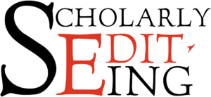 Scholarly Editing Logo