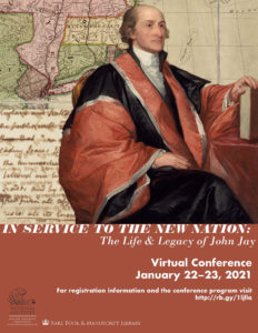 Poster for "In Service to the New Nation: The Life and Legacy of John Jay Conference"